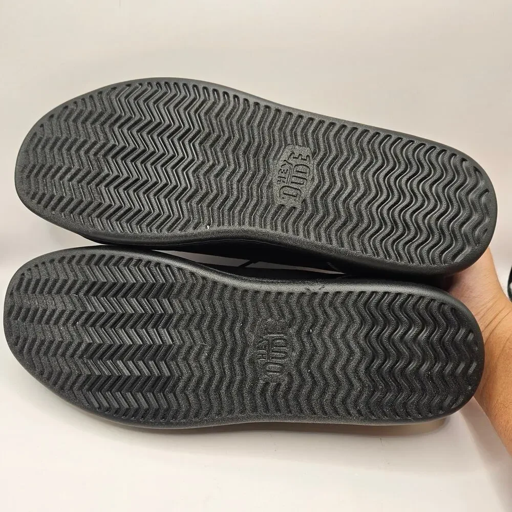 HEY DUDE MEN'S 13 CODY CANVAS BLACK/BLACK NWT 41291-060